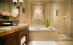 Guestroom Bathroom at at Montage Beverly Hills, Los Angeles