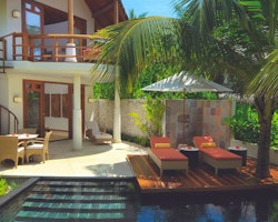 double storey beach villa