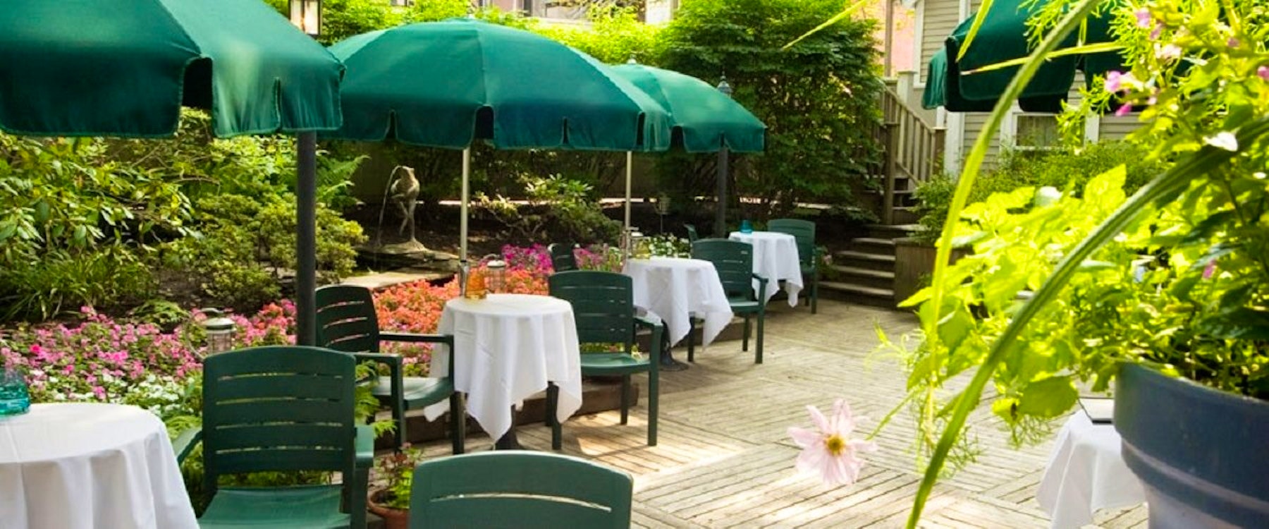 patio garden dining area at  Halliburton Hotel, Halifax
