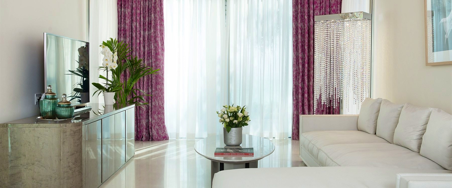 Pearl Villa Living Room at Domes Miramare, A Luxury Collection Resort, Corfu, Cyprus