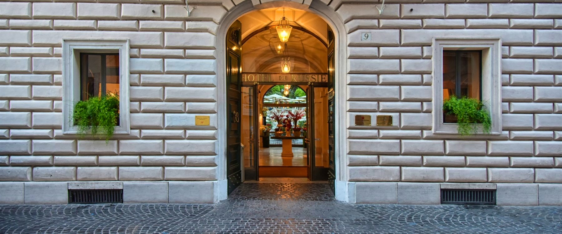 Exterior of Hotel De Russie, Rome, Italy