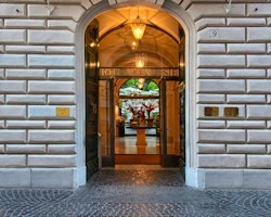 Exterior of Hotel De Russie, Rome, Italy