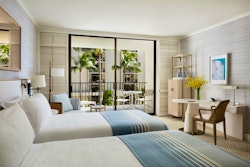 Partial Ocean View Twin Room at Halekulani Luxury Hotel, Oahu, Hawaii