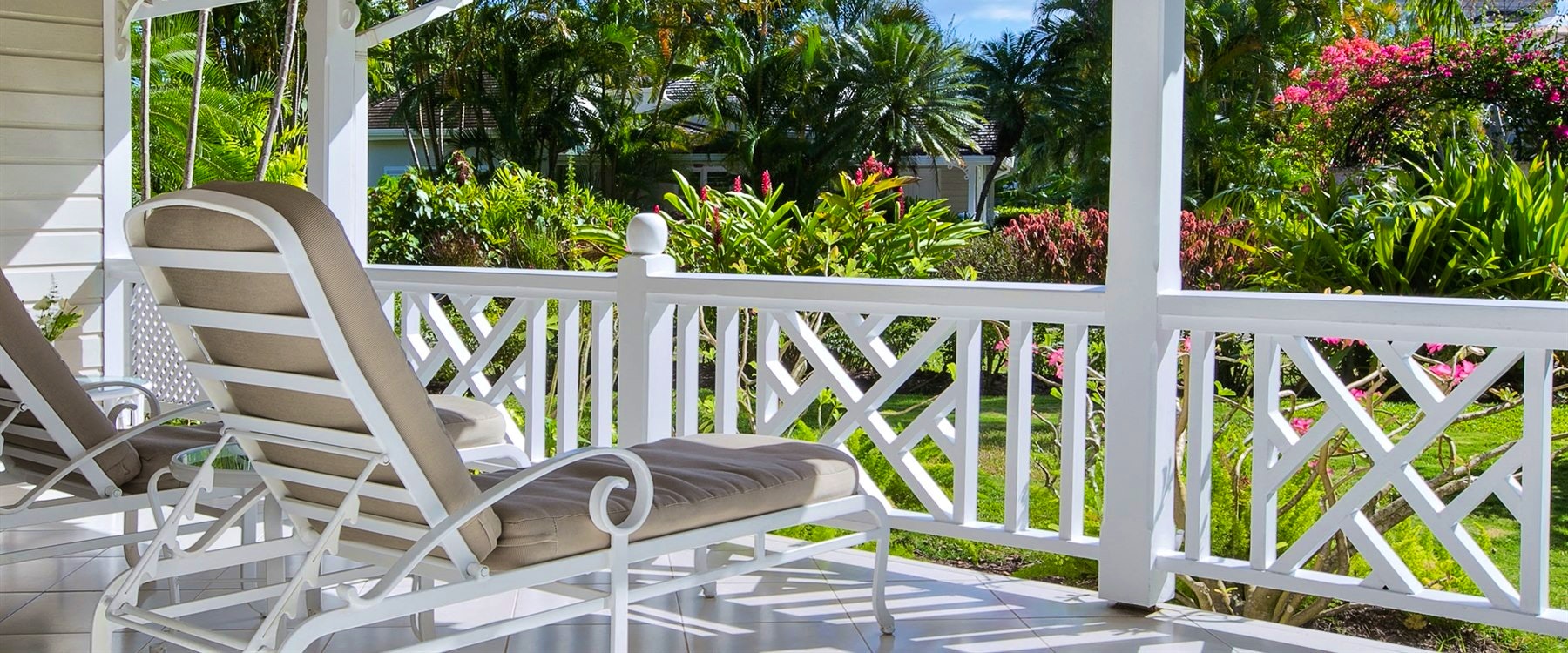 Luxury Cottage Patio at Coral Reef Club, Barbados