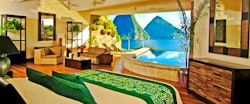 private infinity pool overlooking the ocean at jade mountain st lucia