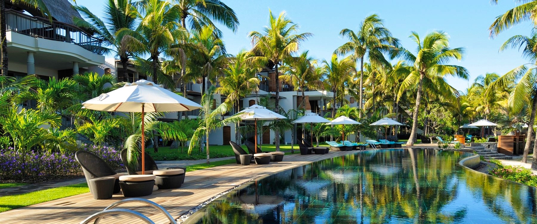Pool area at Royal Palm Beachcomber Luxury, Mauritius