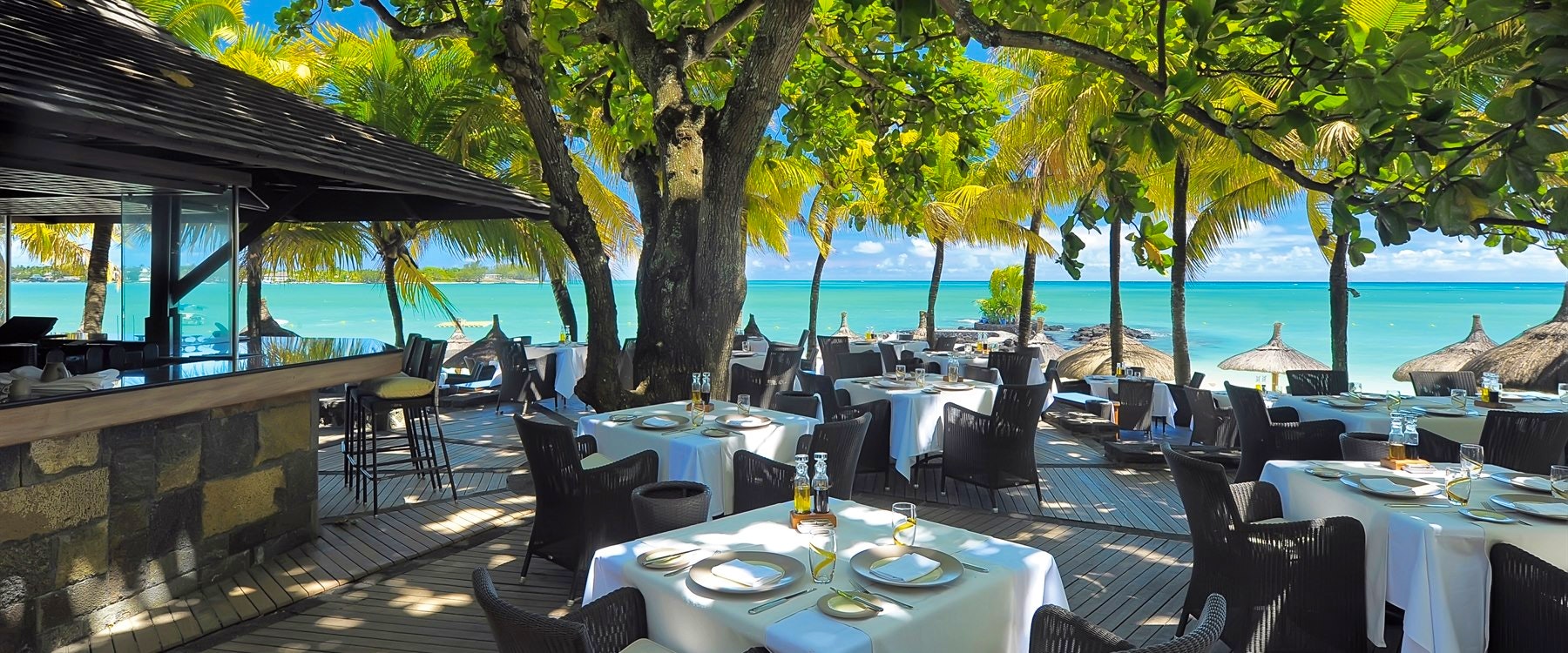 Le Bar Plage at Royal Palm Beachcomber Luxury, Mauritius