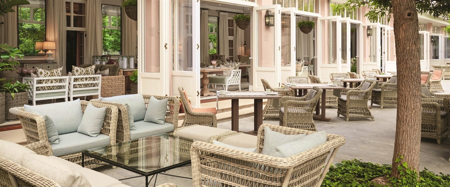 Outdoor Terrace at Mount Nelson, A Belmond Hotel, Cape Town