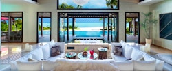 Three Bedroom Family Beach Pavilion Living Room at Niyama Private Islands, Maldives, Indian Ocean