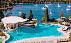 Pool Area with a View at Hotel Monte Mulini, Croatia