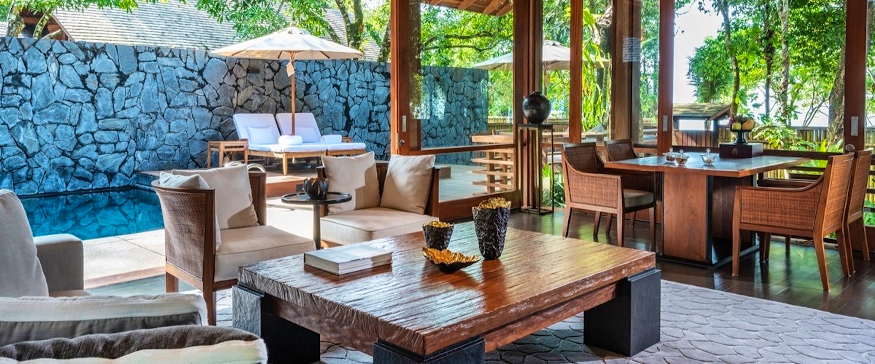 One Bedroom Beach Villa Living Room at The Datai Langkawi, Malaysia