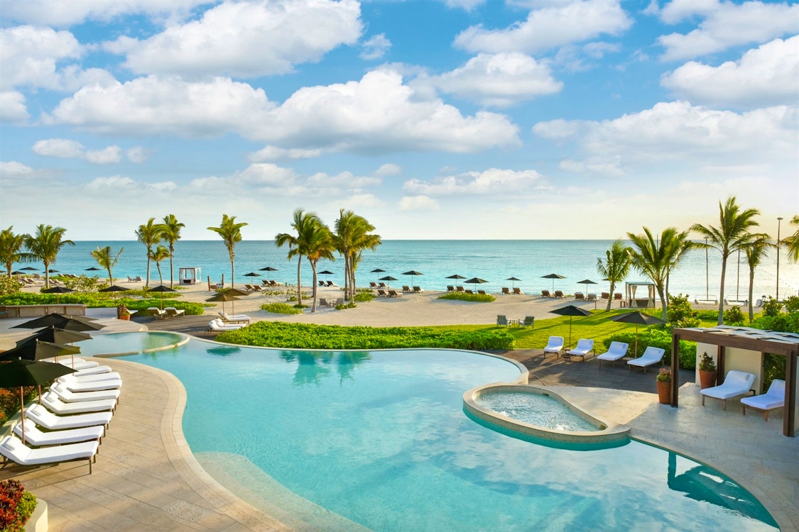 aerial of rosewood mayakoba riviera maya mexico