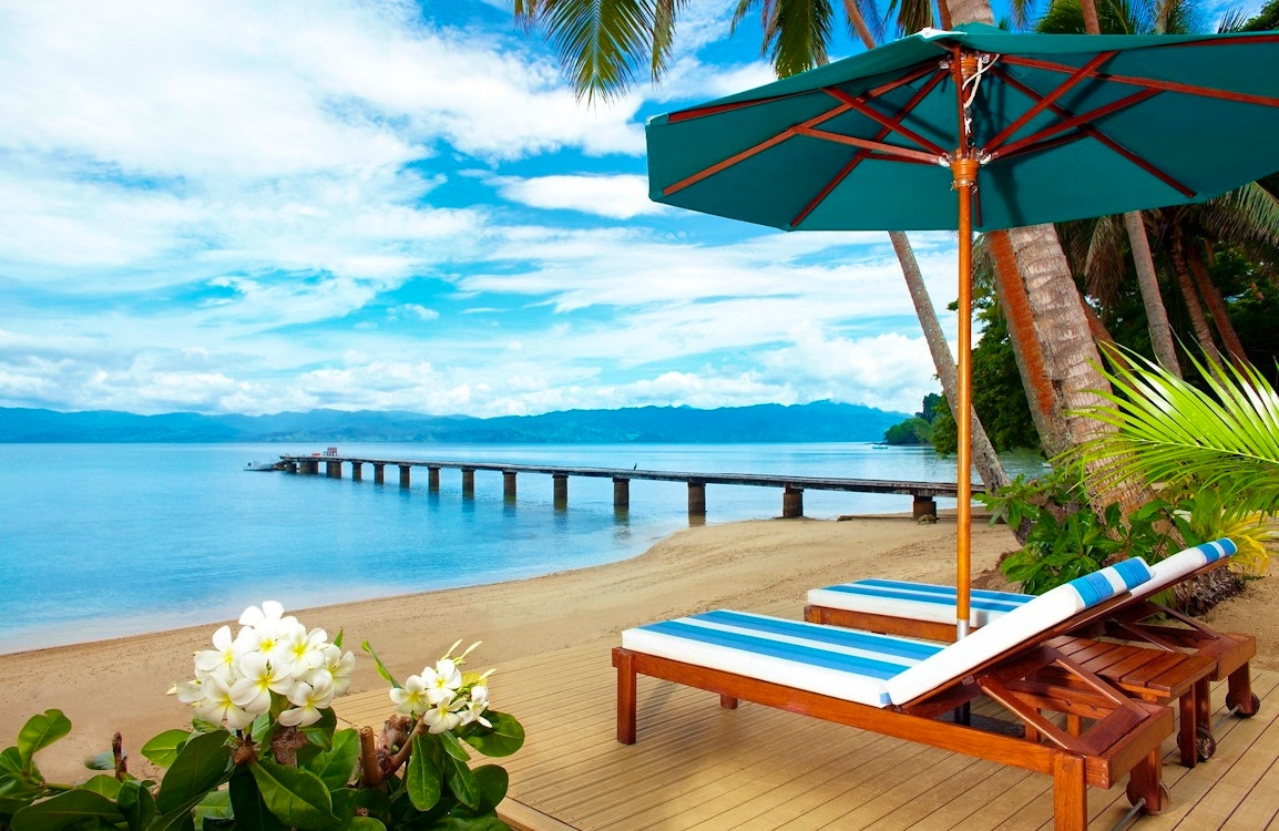 Beach Deck at Jean-Michel Cousteau Resort, Fiji