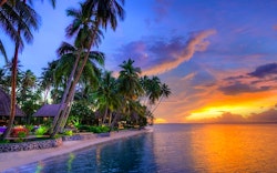 Sunset Beach at Jean-Michel Cousteau Resort, Fiji