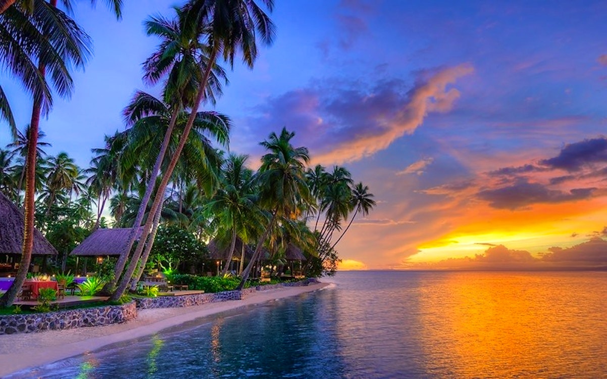 Sunset Beach at Jean-Michel Cousteau Resort, Fiji