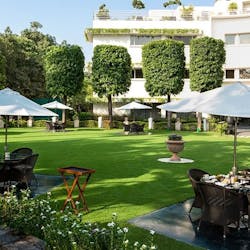 beautiful gardens at The Claridges New Delhi