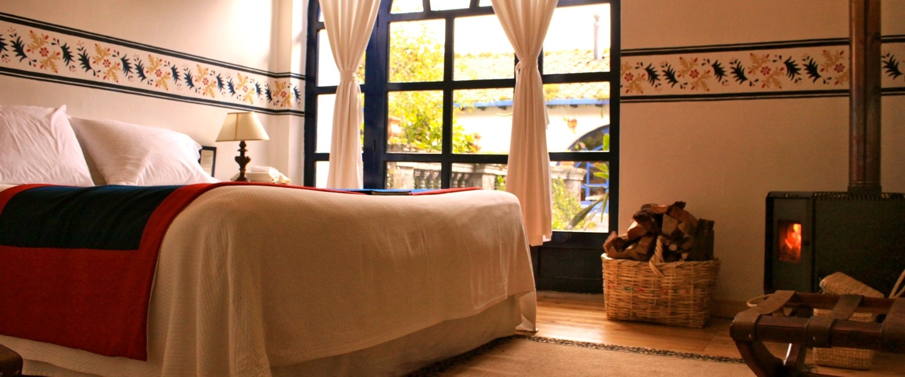 Bedroom with patio, Hacienda Zuleta