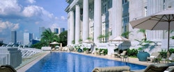 Infinity pool at The Fullerton Singapore