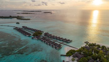Aerial resort of Four Seasons Resort Maldives at Kuda Huraa