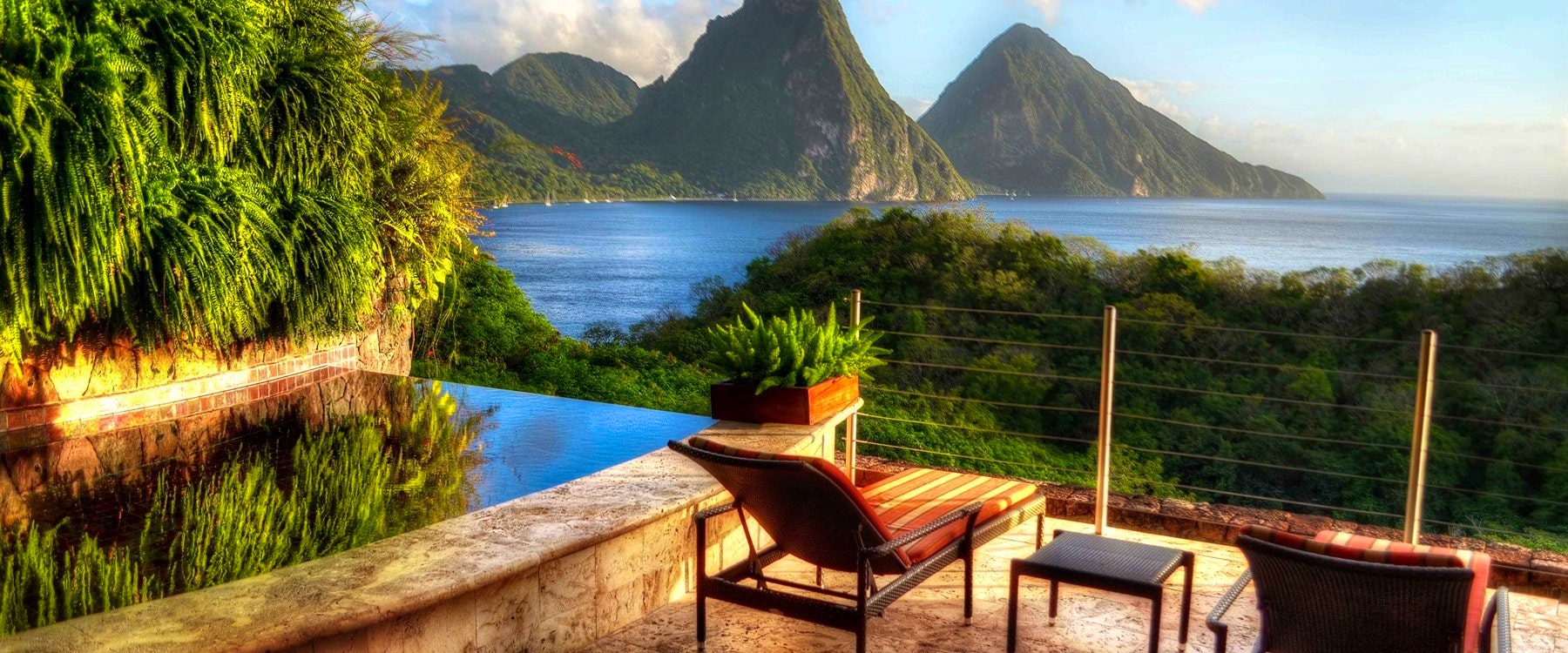 relax along the beautiful shore line at jade mountain st lucia