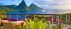 al fresco dining with a stunning view at jade mountain st lucia