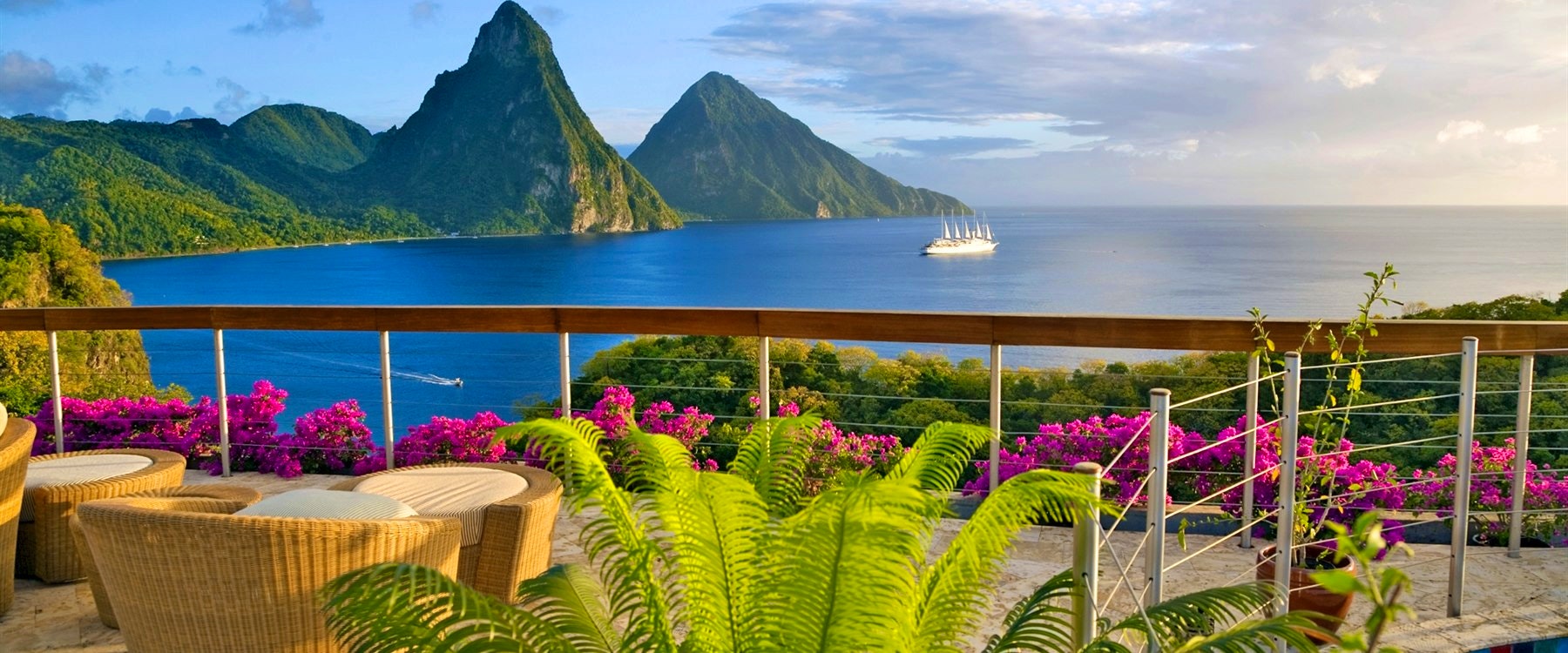 al fresco dining with a stunning view at jade mountain st lucia