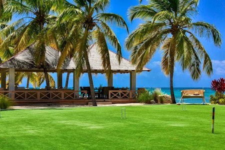 Garden, La Casa, Jumby Bay Island, Antigua, Caribbean