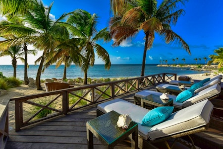 Terrace, La Casa, Jumby Bay Island, Antigua, Caribbean