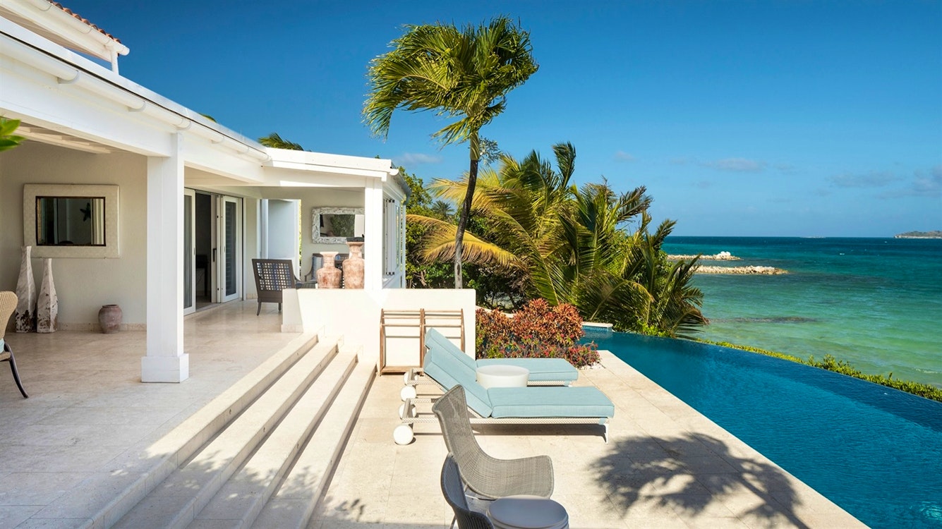 Villa with Pool, Jumby Bay Island, Antigua, Caribbean