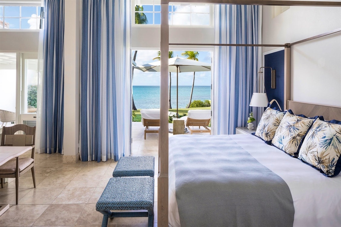 Bedroom at Jumby Bay Island, Antigua, Caribbean