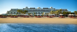 Stay at this lavish hotel on the beachfront in situated on the West Crescent of the Palm Jumeirah