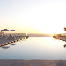 Infinity Pool Sunset at Jumeirah Port Soller Hotel & Spa, Mallorca, Spain