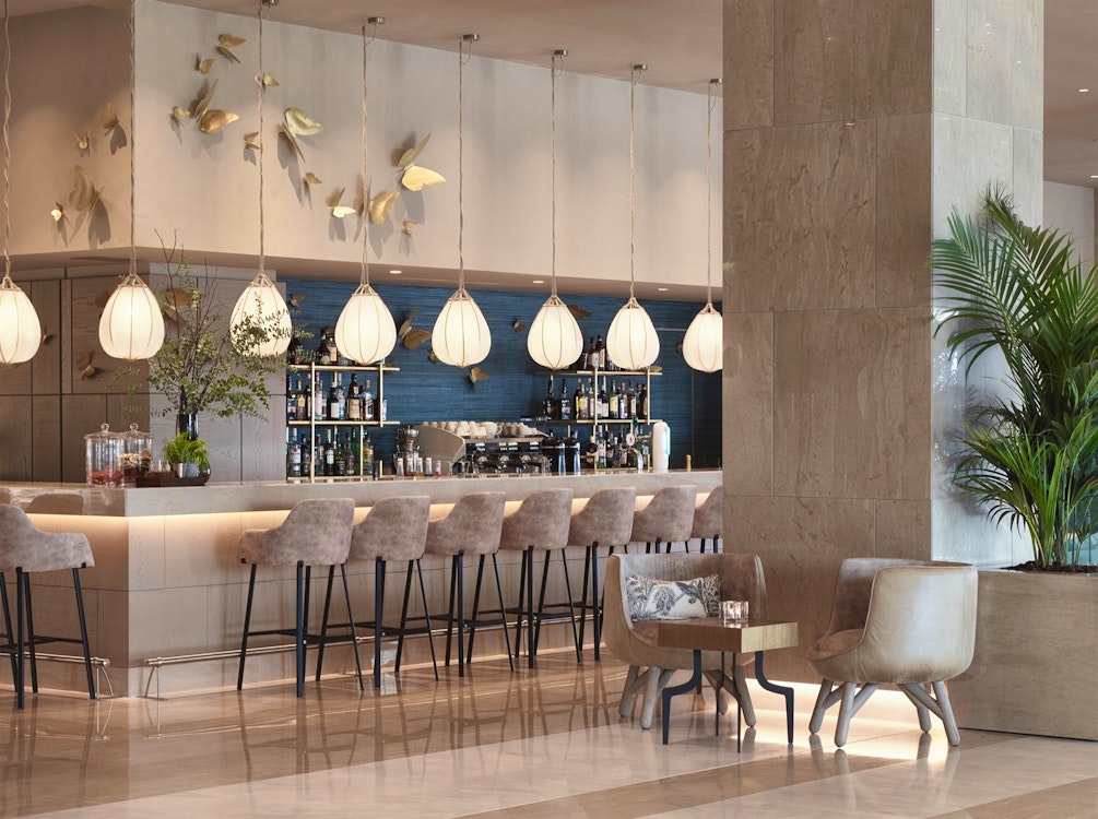 Sky lobby at ikos dassia corfu cyprus