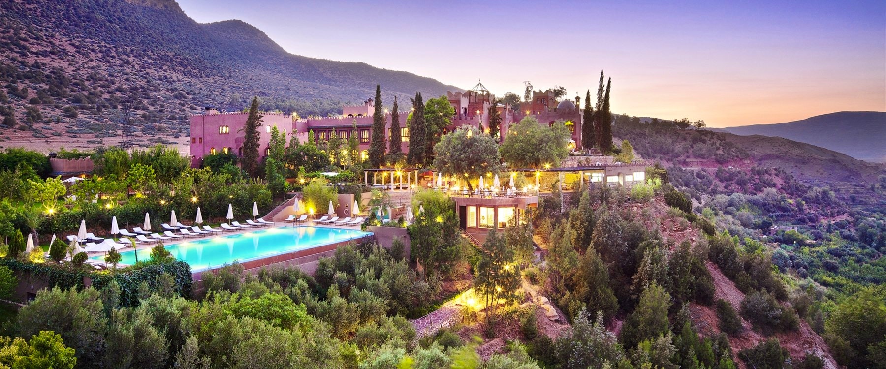 Atlat Mountains at Kasbah Tamadot, Marrakech, Morocco