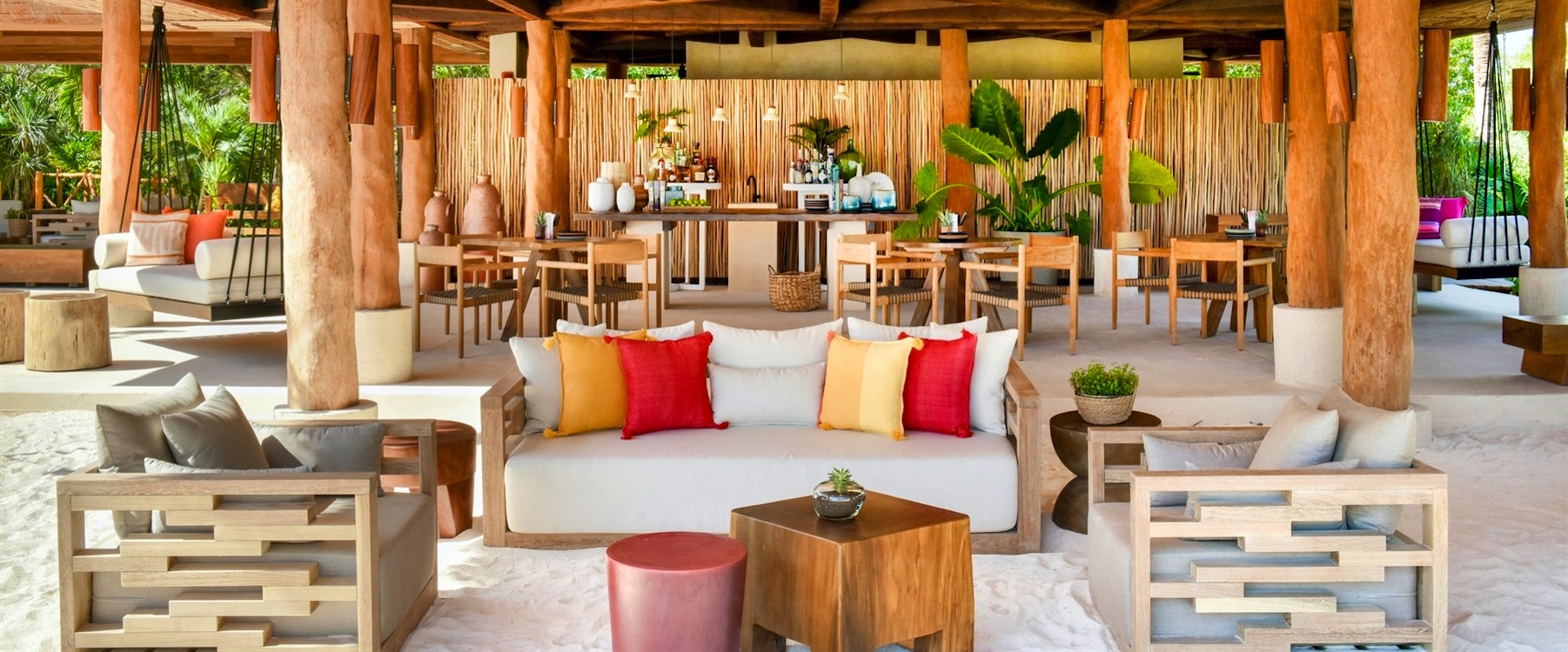 Lounge and Dining at Rosewood Mayakoba, Riviera Maya, Mexico
