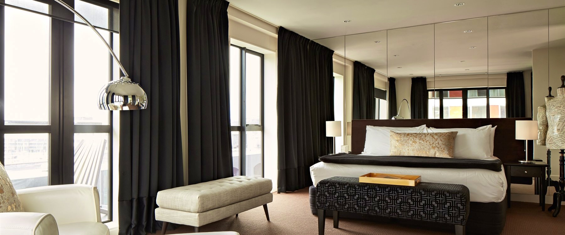 King bed at QT Museum Wellington