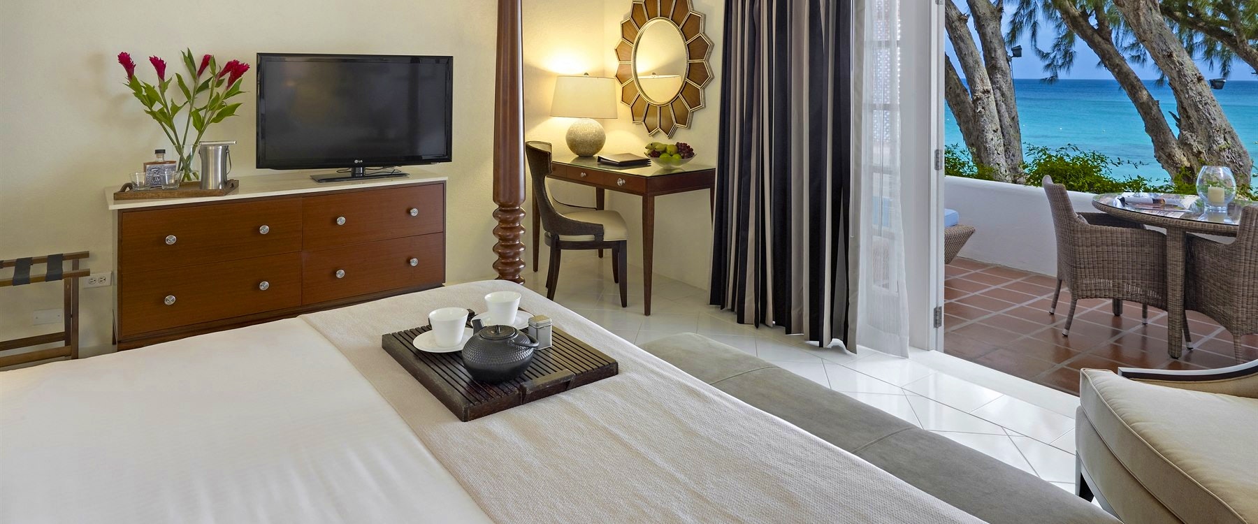 Luxury Ocean View Room at Colony Club by Elegant Hotels, Barbados, Caribbean