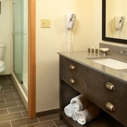 Bathroom at Lake Quinault Lodge, Olympic National Park