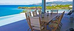 Outdoor dining at Laluna Villas, Grenada
