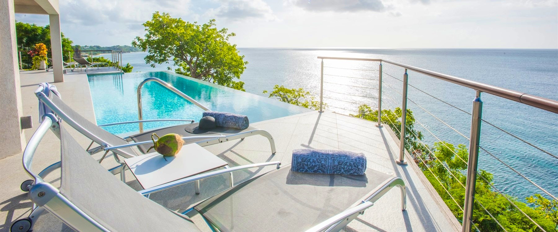 Sun deck at Laluna Villas, Grenada