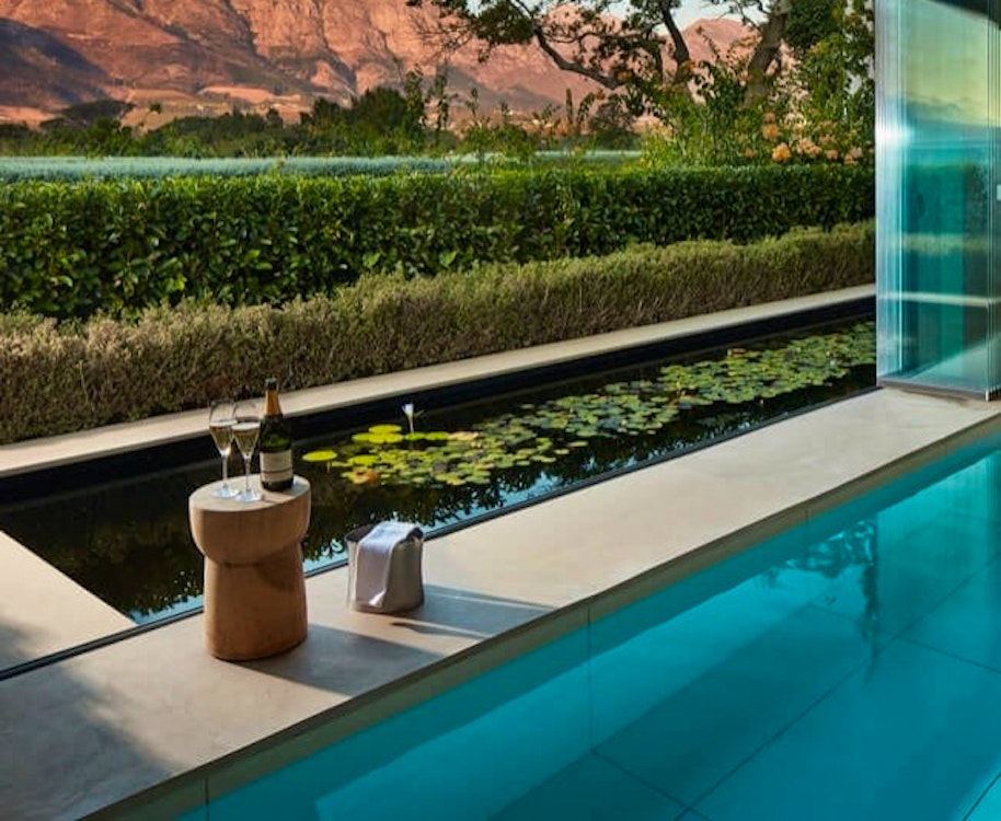 Leeu Spa by Healing Earth Plunge Pool, Leeu Estates. Cape Winelands, South Africa