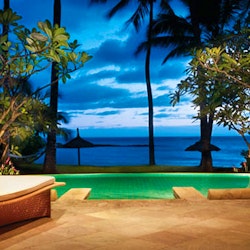 Pool at Night at The Villa at One&Only Le Saint Geran