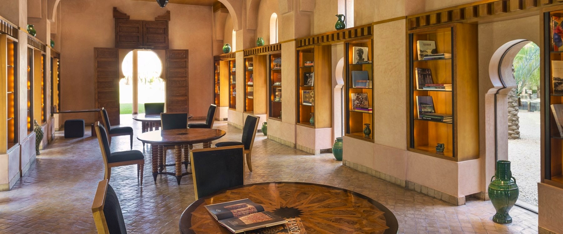 Library at Amanjena, Marrakech, Morocco