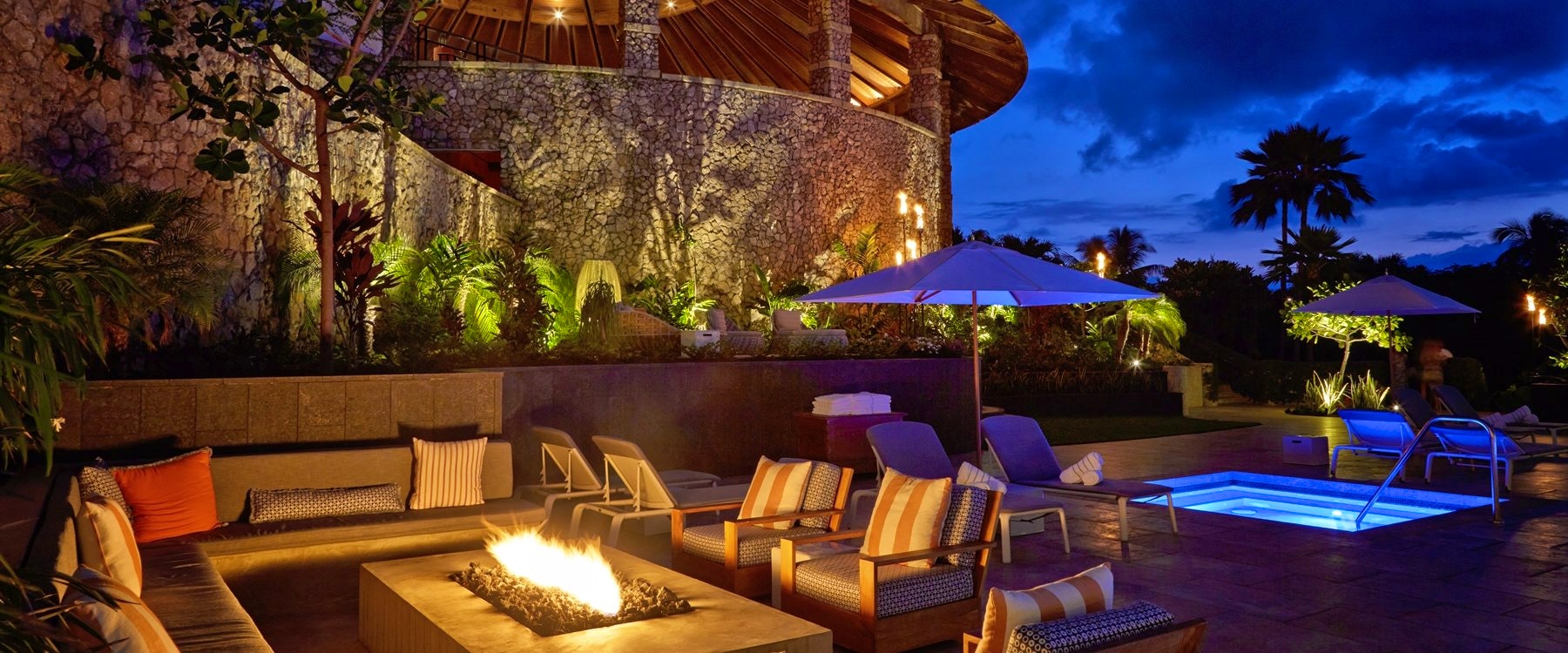Pool at Night at Hotel Wailea Maui, Hawaii  