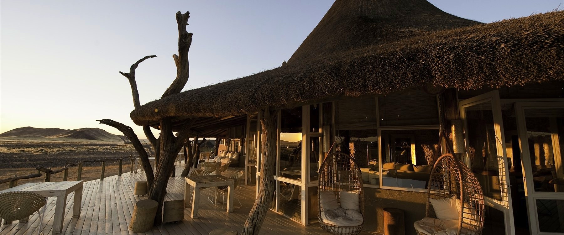 Main deck area at Little Kulala Lodge