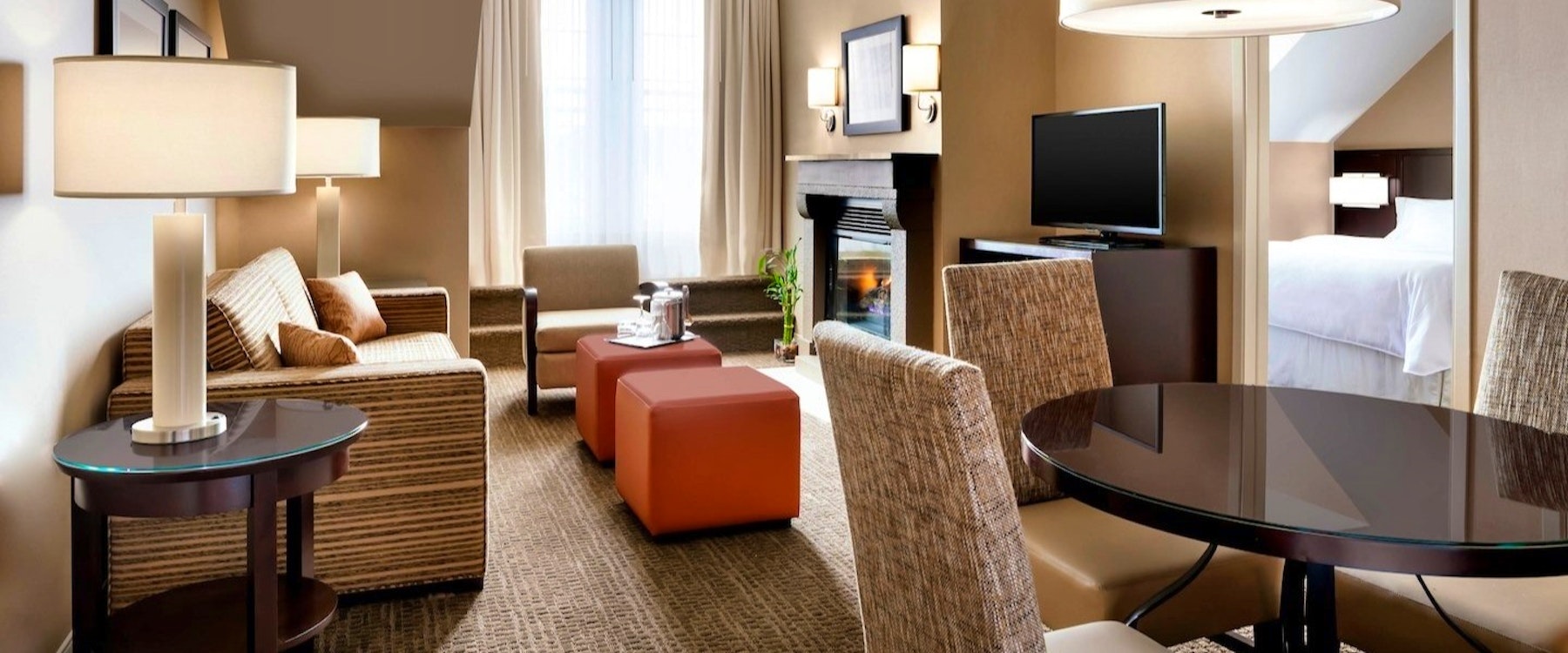 One Bedroom Suite Living Area at Le Westin Resort & Spa, Tremblant