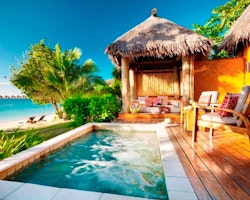 plunge pool at deluxe beachfront bure at likuliku lagoon resort