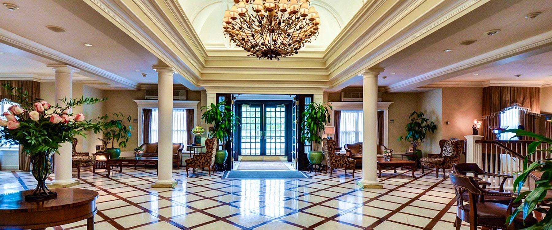 Lobby at Queen’s Landing by Vintage Hotels, Ontario 