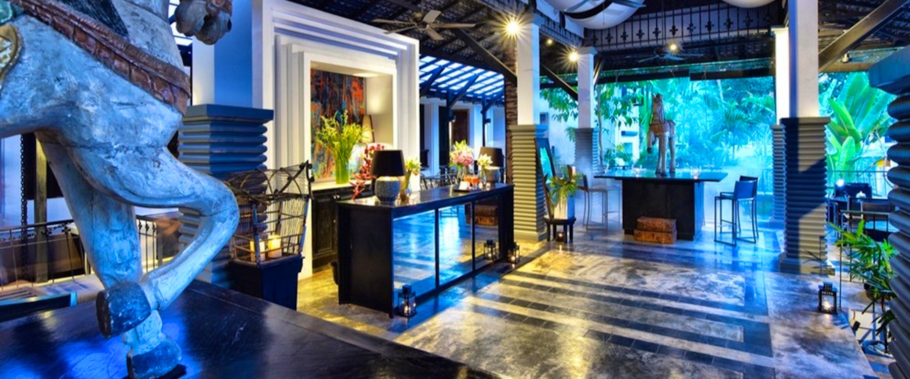 Lobby at Shinta Mani Angkor and Bensley Collection Pool Villas, Siem Reap