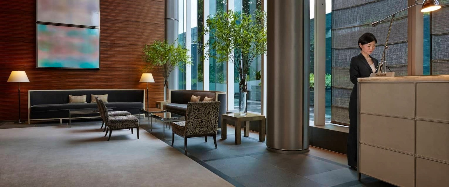 Lobby at Four Seasons Hotel Tokyo at Marunouchi, Japan